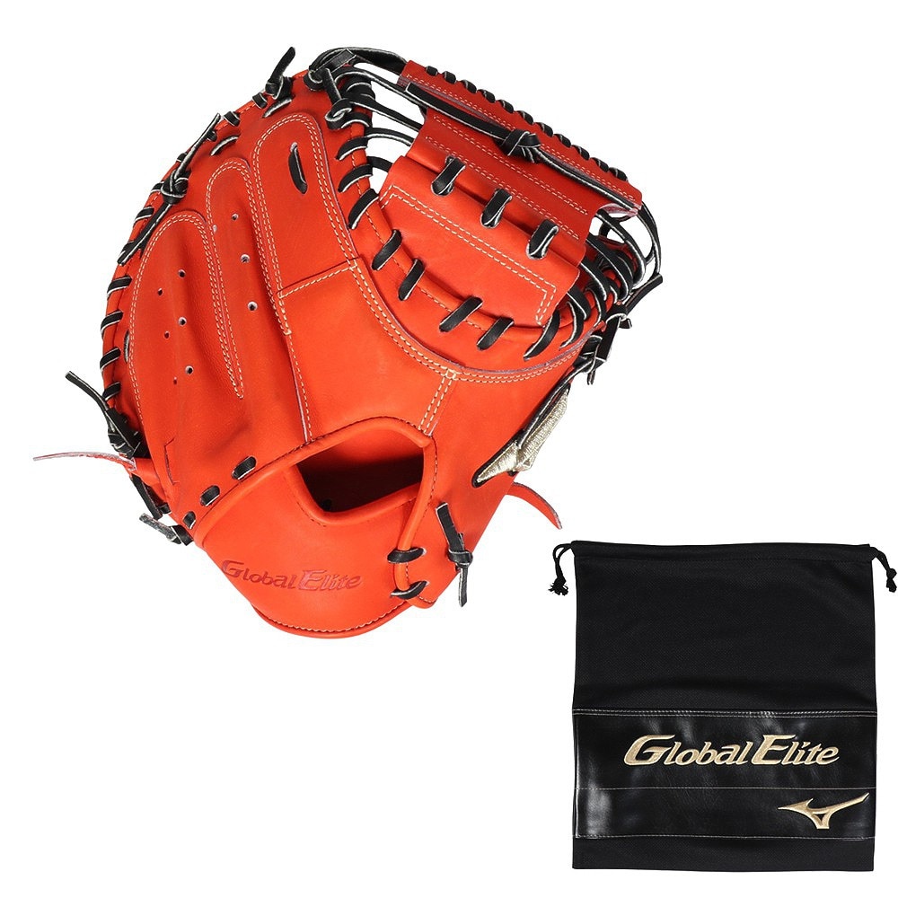 ミズノ（MIZUNO）（メンズ）硬式用 グラブ 捕手用 グローバルエリート 號SAKEBI M-R型 野球グローブ 一般 1AJCH30310 5209