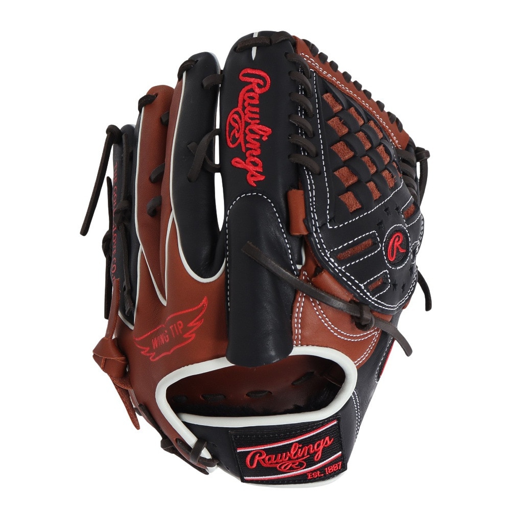 ローリングス（Rawlings）（メンズ）軟式用グラブ 投手用 野球グローブ 一般 HOH MLB カラーシンク GR4HMA15W-BR/B