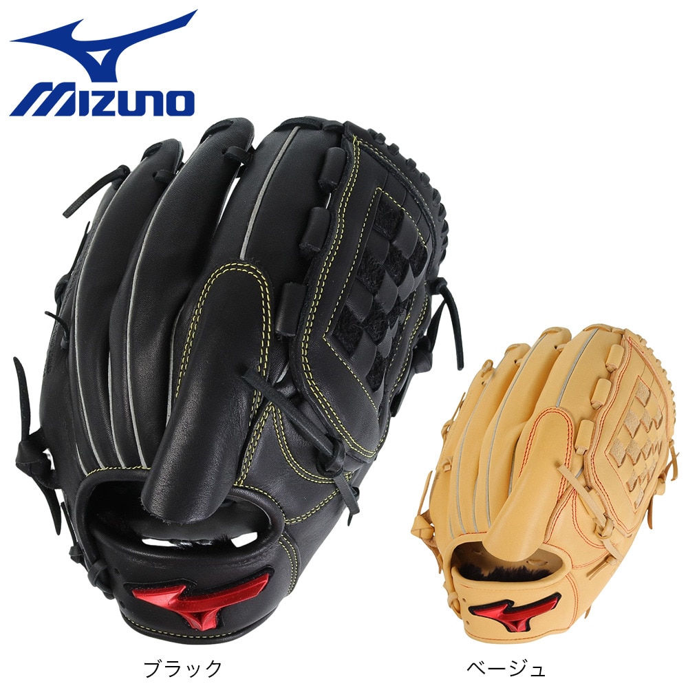 ミズノ（MIZUNO）（メンズ）軟式用グラブ 投手用 野球グローブ 一般 ウィルドライブ レッド 24SS 1AJGR21901 80