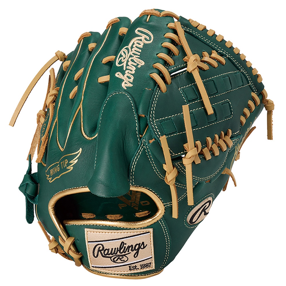 ローリングス（Rawlings）（メンズ）軟式用グラブ 投手用 野球グローブ 一般 ハイパーテック COLOR SYNC GR5FHTCA15W-DGRN