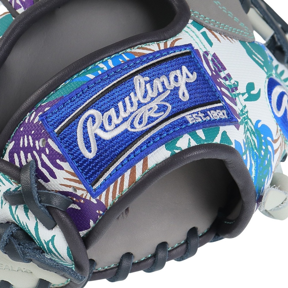 ローリングス（Rawlings）（メンズ）軟式用グラブ 内野手 野球グローブ 一般 HOHグラフィック2023 GR3FHGN62-GRY/W