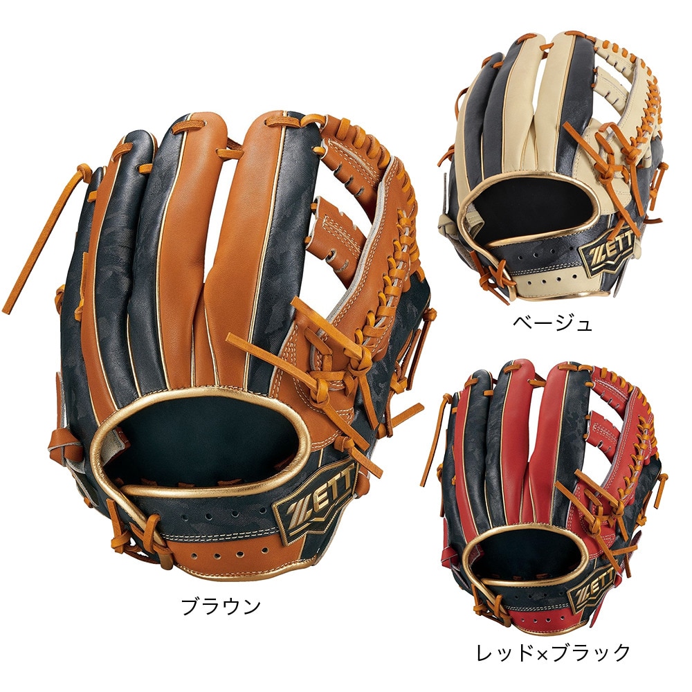 ゼット（ZETT）（メンズ）軟式用グラブ 内野手 野球グローブ 一般 ネオステイタス BRGB31250-6419