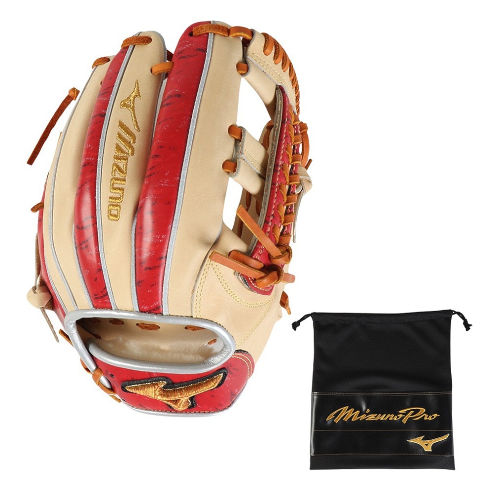ミズノ（MIZUNO）（メンズ）軟式用グラブ 外野手用 野球グローブ 一般 ミズノプロ 2024セレクション B 1AJGR31213 80A5 お一人様一点まで
