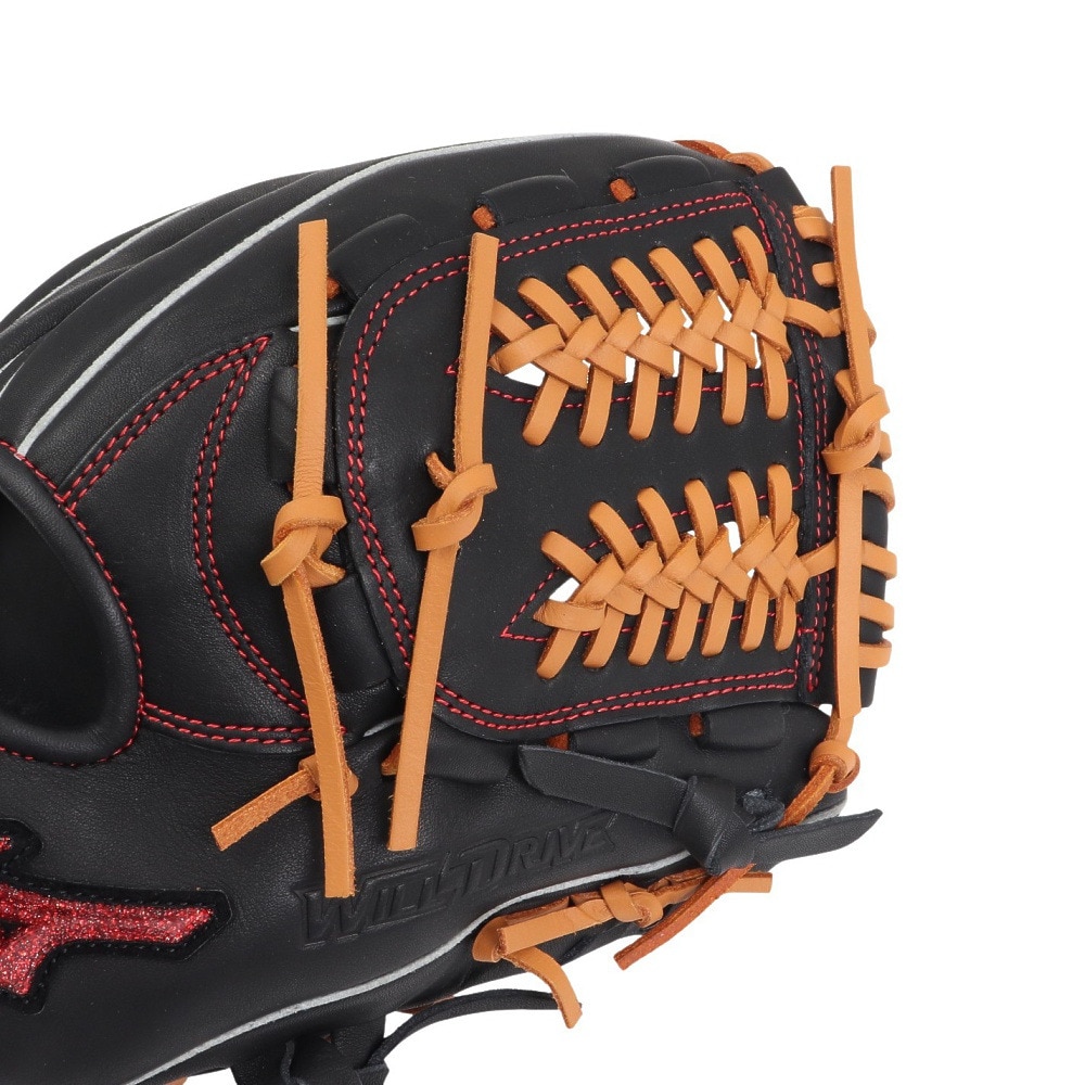 ミズノ（MIZUNO）（メンズ）軟式用グラブ 内野手 野球グローブ 一般 軟式用ウィルドライブ レッド AXI 1AJGR14213 0949