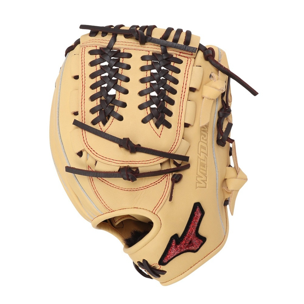 ミズノ（MIZUNO）（メンズ）軟式用グラブ 内野手 野球グローブ 一般 ウィルドライブ レッド AXI 1AJGR14213 8066