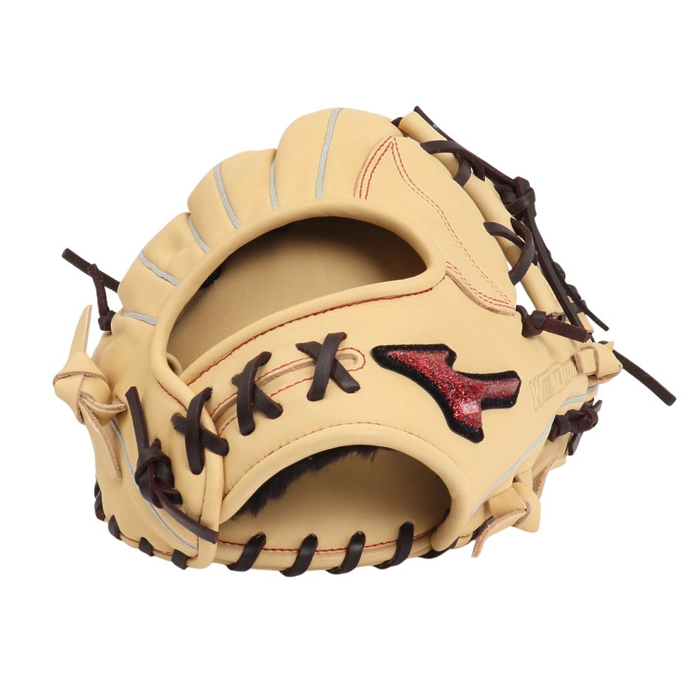 ミズノ（MIZUNO）（メンズ）軟式用グラブ 内野手 野球グローブ 一般 ウィルドライブ レッド AXI 1AJGR14223 8066