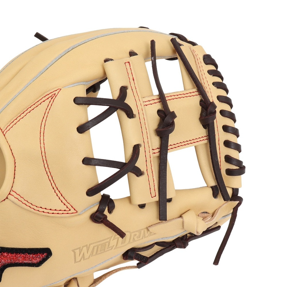 ミズノ（MIZUNO）（メンズ）軟式用グラブ 内野手 野球グローブ 一般 ウィルドライブ レッド AXI 1AJGR14223 8066