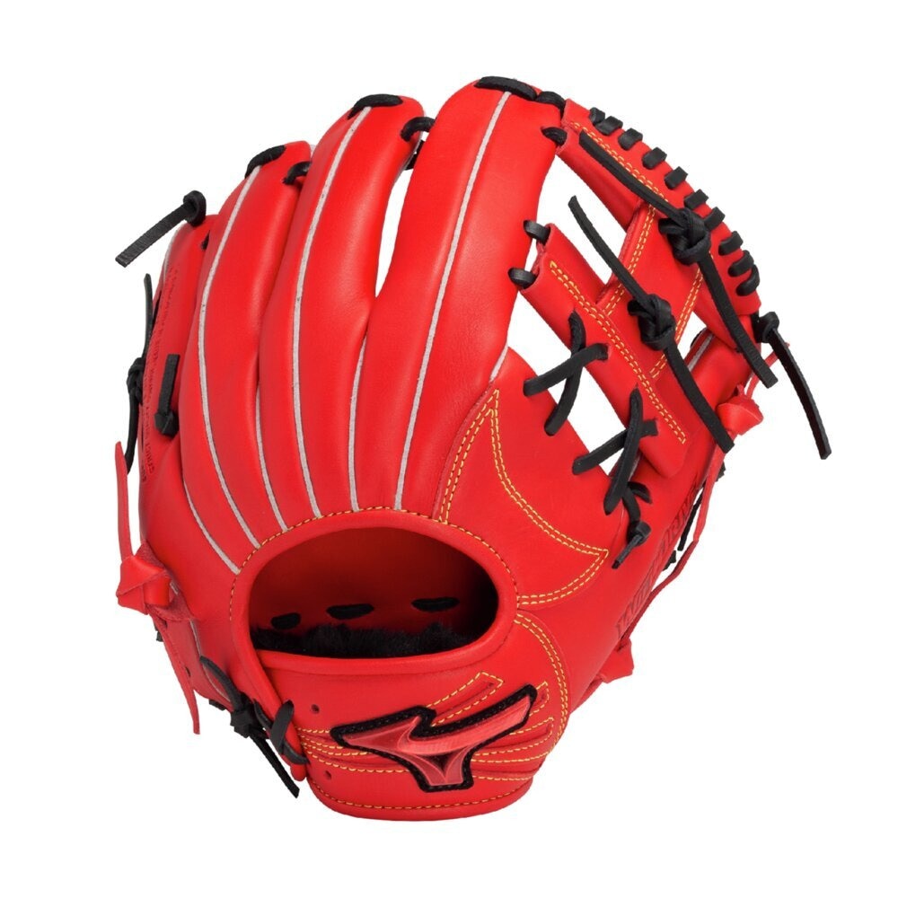 ミズノ（MIZUNO）（メンズ）軟式用グラブ 内野手 野球グローブ 一般  ウィルドライブ レッド IBE サイズ9 1AJGR32813 7009