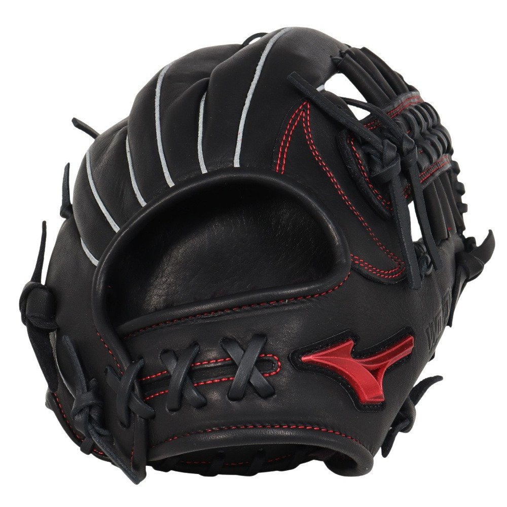 レッド×ブラック軟式内野手用グローブ ミズノ（MIZUNO）（メンズ）軟式用グラブ 内野手 野球グローブ 一般 NB