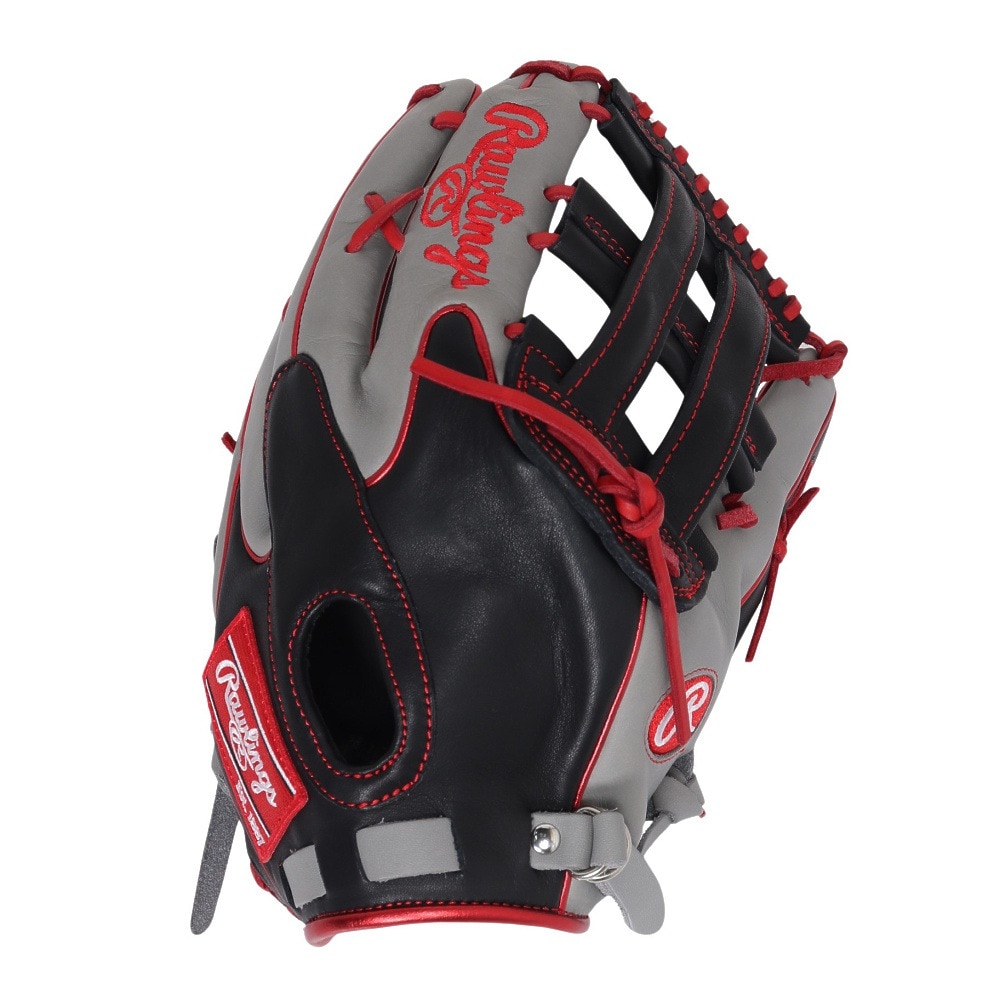 ローリングス（Rawlings）（メンズ）軟式用グラブ 外野手用 野球グローブ 一般 MLBカラーシンク GR4HMY795FW-B/GRY