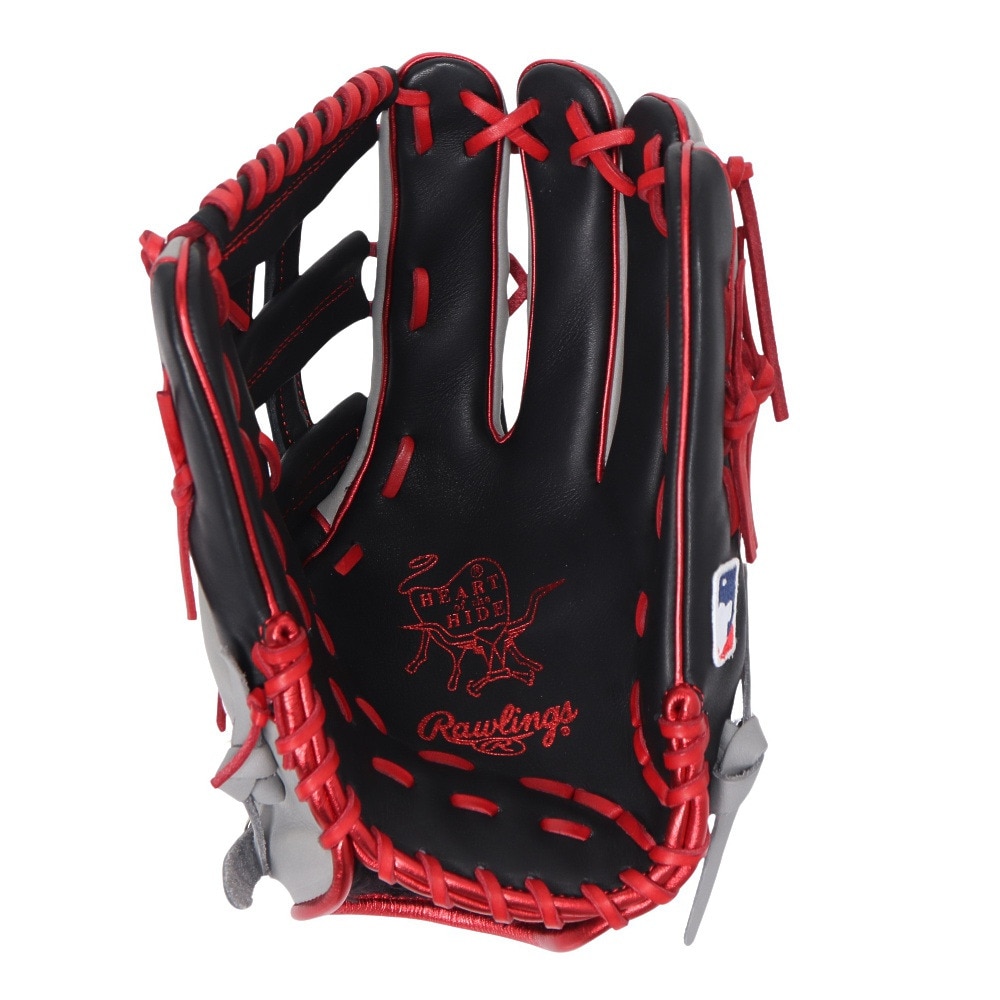 ローリングス（Rawlings）（メンズ）軟式用グラブ 外野手用 野球グローブ 一般 MLBカラーシンク GR4HMY795FW-B/GRY