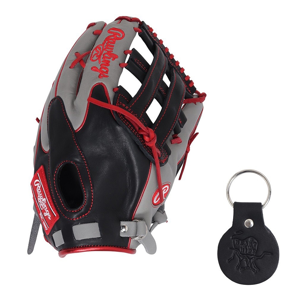 ローリングス（Rawlings）（メンズ）軟式用グラブ 外野手用 野球グローブ 一般 MLBカラーシンク GR4HMY795FW-B/GRY