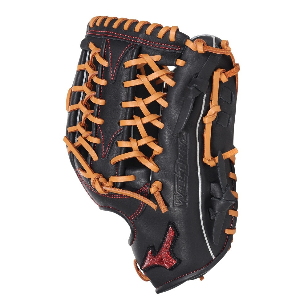 ミズノ（MIZUNO）（メンズ）軟式用グラブ 外野手用 野球グローブ 一般 ウィルドライブ レッド AXI 1AJGR14207 0949