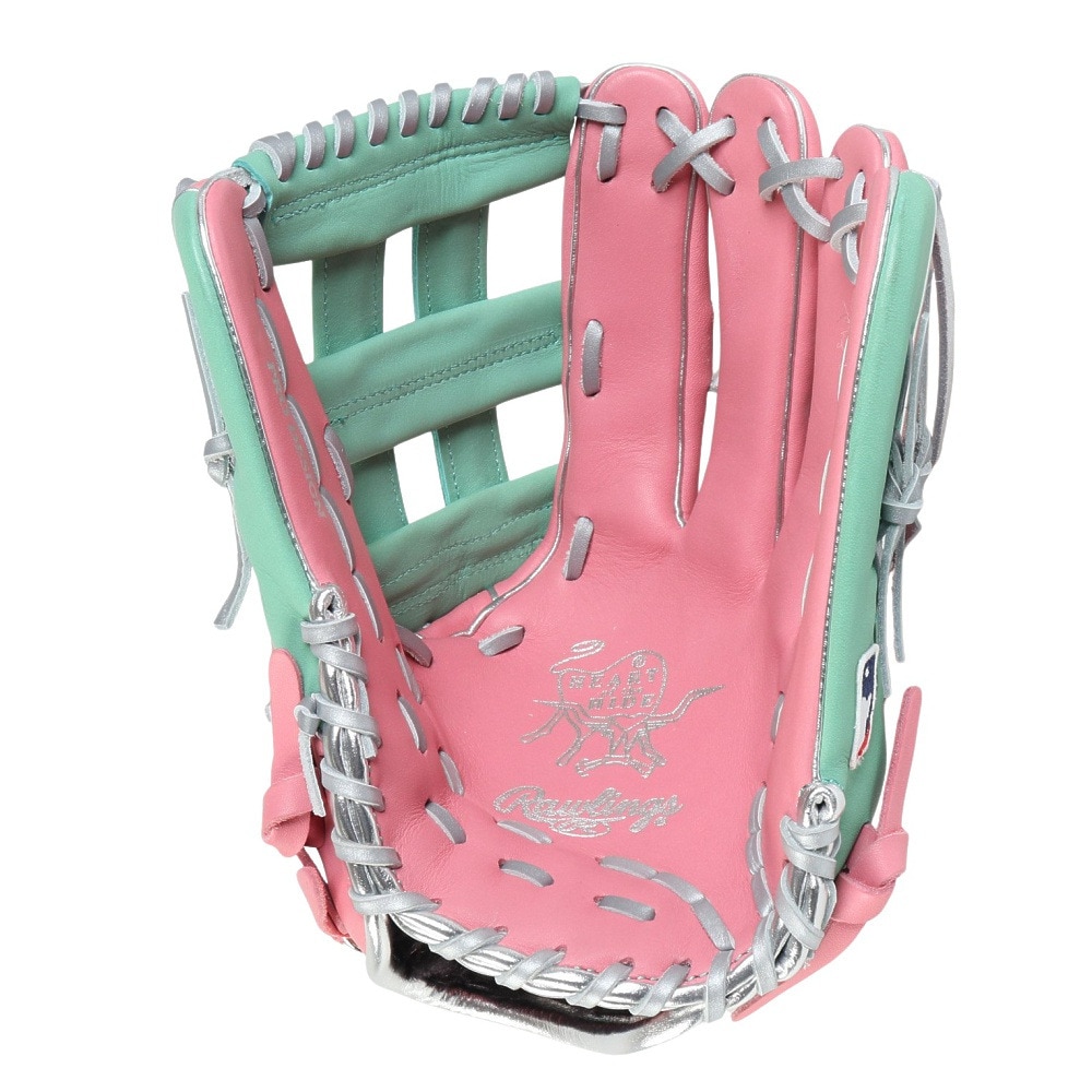 ローリングス（Rawlings）（メンズ）軟式用グラブ 外野手用 野球グローブ 一般 HOH MLB カラー SYNC GR5HMY795FW-PK/MINT