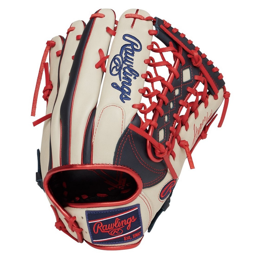 ローリングス（Rawlings）（メンズ）軟式用グラブ 外野手用 野球グローブ 一般 ハイパーテックCOLOR SYNC GR5HTCY719-N/SGRY