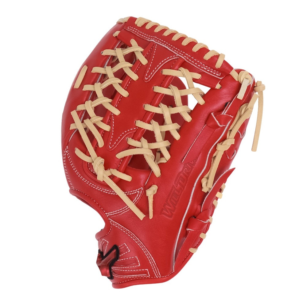 ミズノ（MIZUNO）（メンズ、レディース）軟式用グラブ 外野手用 野球グローブ 一般 ウィルドライブ レッド IBE限定スペック 1AJGR33507 7080