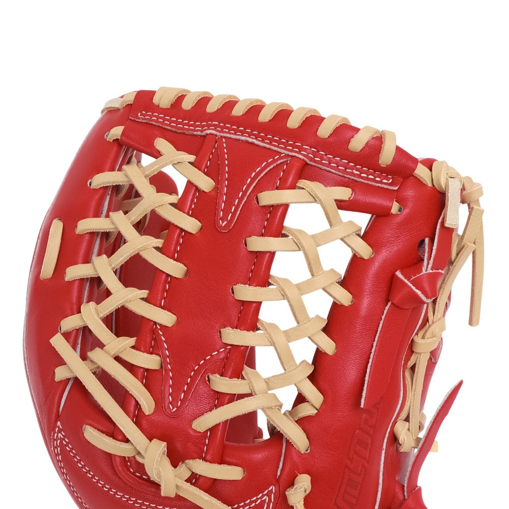 ミズノ（MIZUNO）（メンズ、レディース）軟式用グラブ 外野手用 野球グローブ 一般 ウィルドライブ レッド IBE限定スペック 1AJGR33507 7080