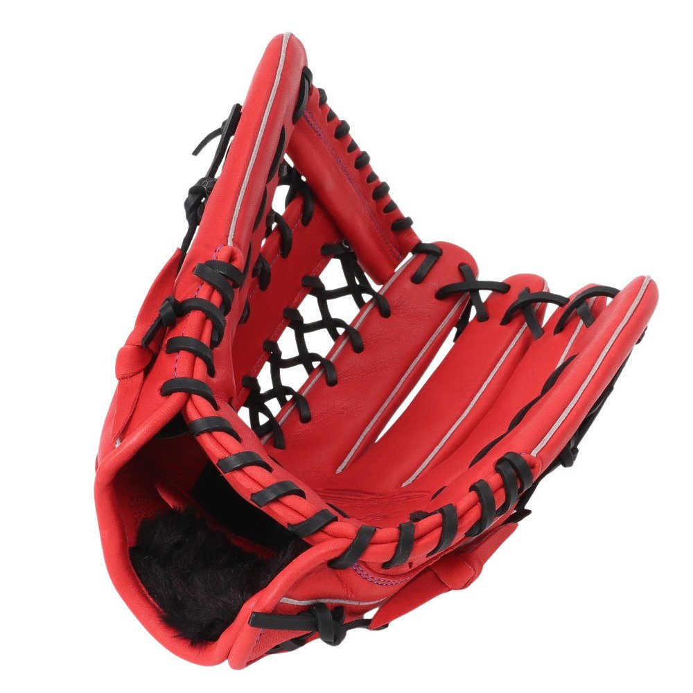 ミズノ　赤黒 軟式野球グローブ　外野用 ミズノ（MIZUNO）（メンズ、レディース）軟式用グラブ 外野手向け 野球