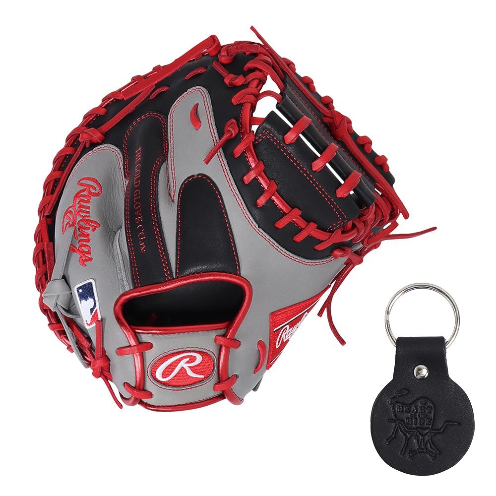 ローリングス（Rawlings）（メンズ）軟式用グラブ 捕手用 野球グローブ 一般 MLBカラーシンク GR4HM2AC-B/GRY