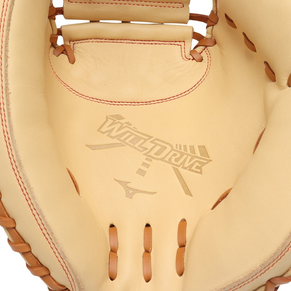 ミズノ（MIZUNO）（メンズ）軟式用グラブ 捕手用 M-R型 野球グローブ 一般 ウィルドライブ レッド 1AJCR30710 8049