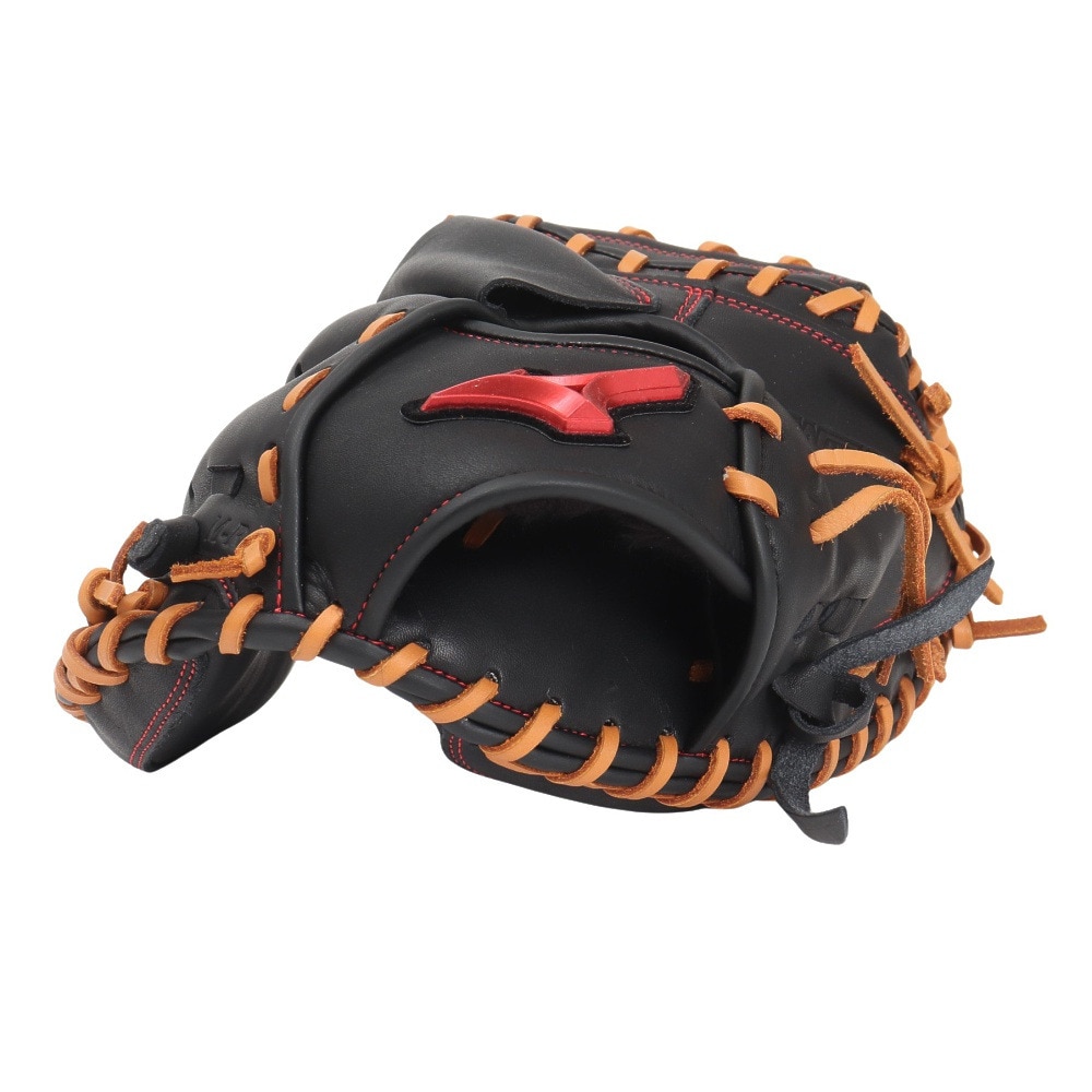 ミズノ（MIZUNO）（メンズ）軟式用グラブ 捕手用 M-R型 野球グローブ 一般 ウィルドライブ レッド 1AJCR32810 0949