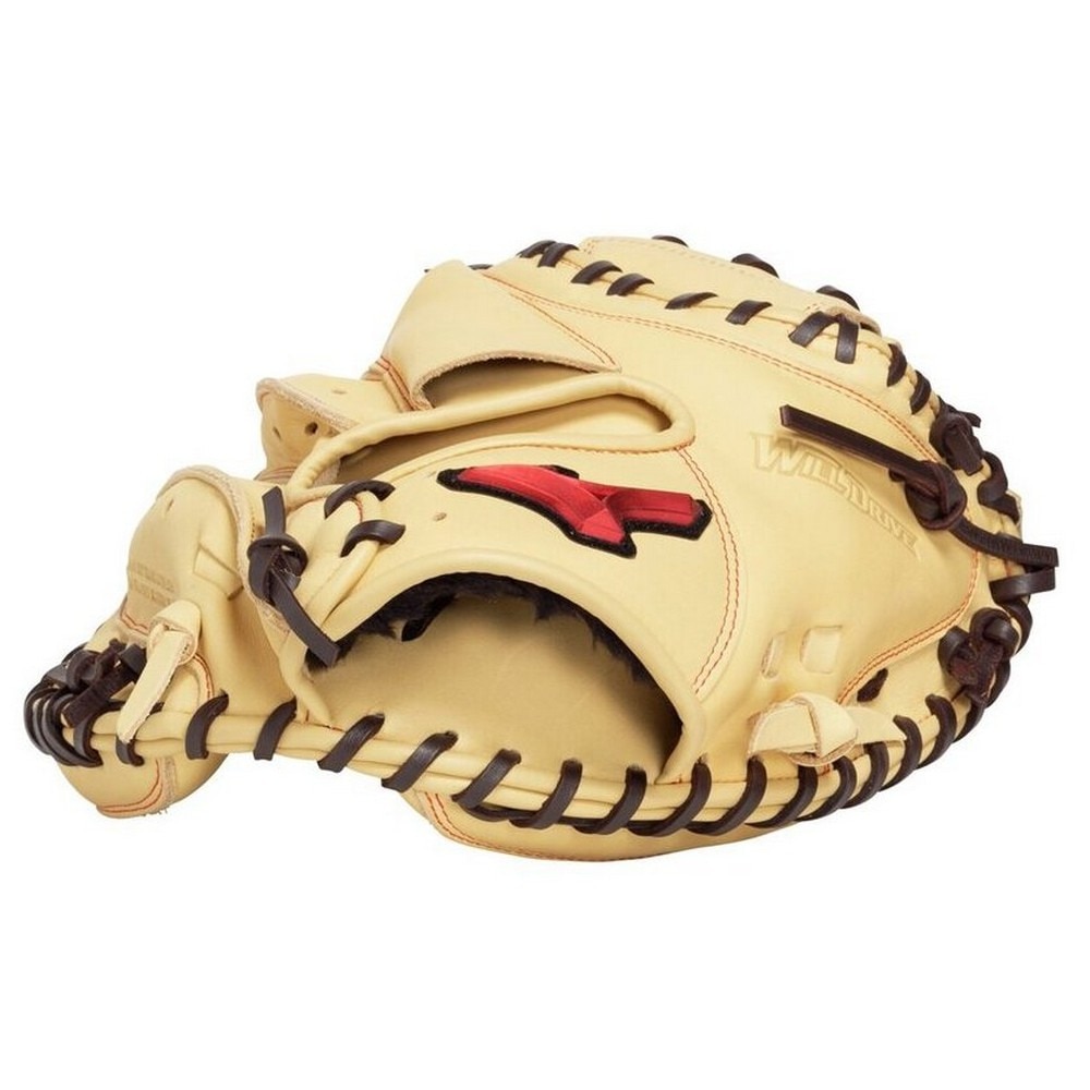 ミズノ（MIZUNO）（メンズ、レディース）軟式用グラブ 捕手用 野球グローブ 一般 ウィルドライブ レッド B-D型 1AJCR33600 8057