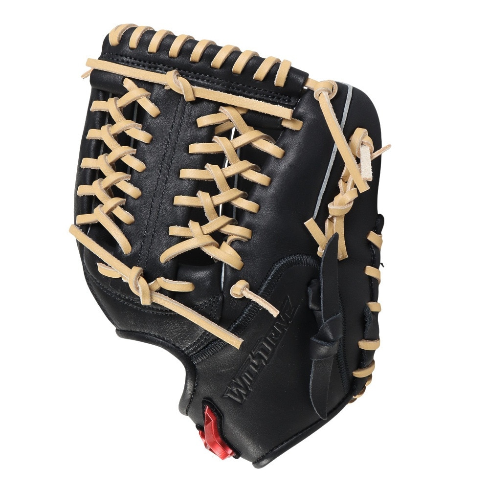 ミズノ（MIZUNO）（メンズ、レディース）軟式用グラブ 投手×外野用 野球グローブ 一般 ウィルドライブ レッド U-Plus 1AJGR32740 0980