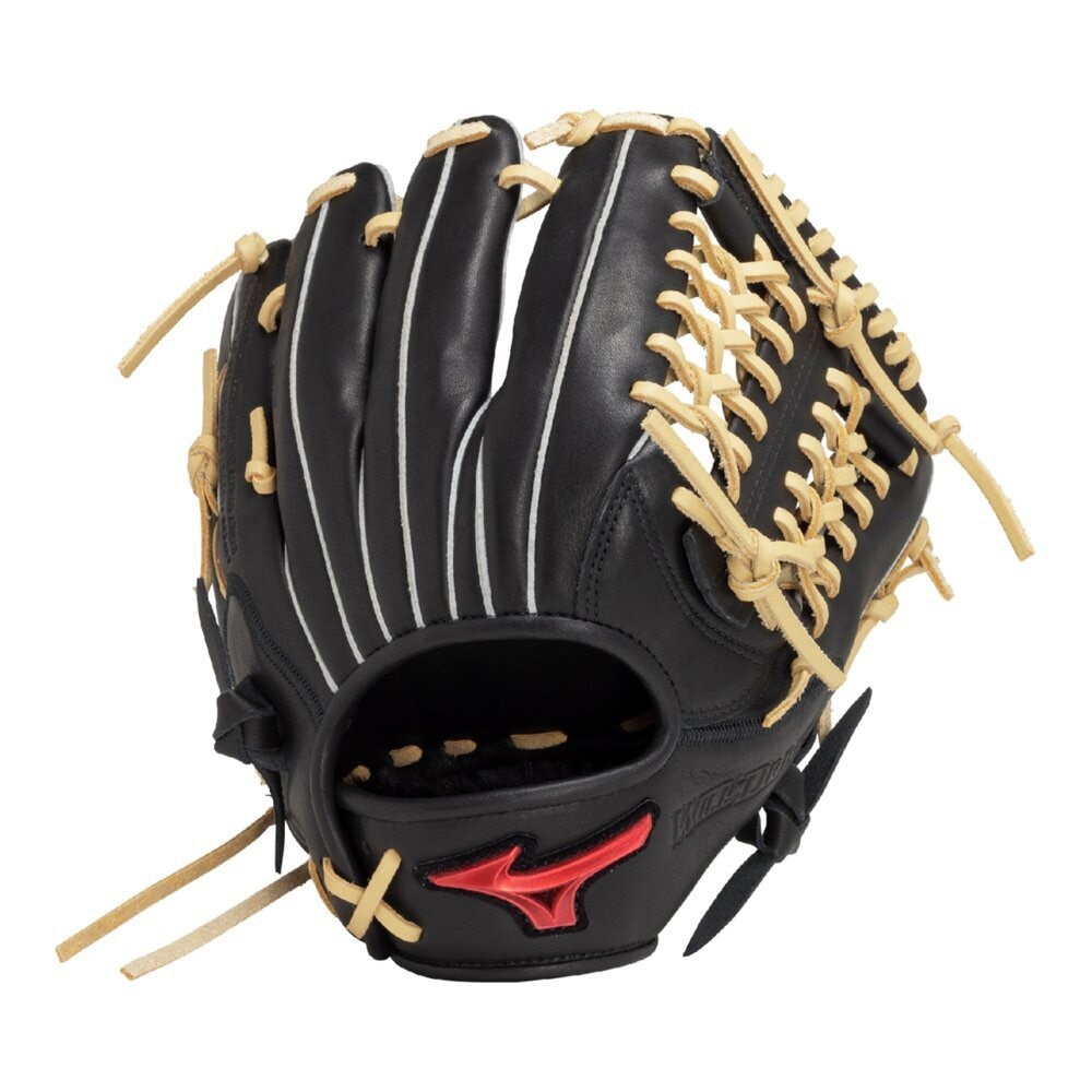 ミズノ（MIZUNO）（メンズ、レディース）軟式用グラブ 投手×外野用 野球グローブ 一般 ウィルドライブ レッド U-Plus 1AJGR32740 0980