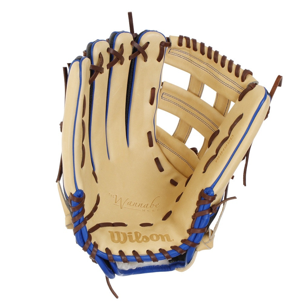 ウイルソン（Wilson）（メンズ）軟式用グラブ 外野手用 野球グローブ 一般 ワナビー 99D WTARHH99D70BLSR 左投げ  スポーツ用品はスーパースポーツゼビオ