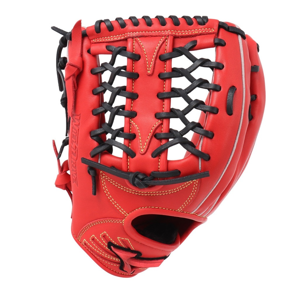 ミズノ（MIZUNO）（メンズ）軟式用グラブ 外野手用 野球グローブ 一般 ウィルドライブ レッド IBE 左投用 1AJGR32807 7009H