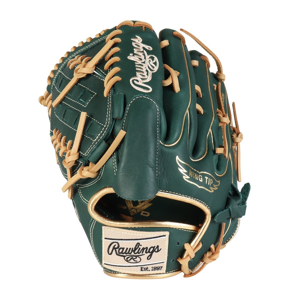 ローリングス（Rawlings）（メンズ）軟式用グラブ 投手用 野球グローブ 一般 ハイパーテック COLOR SYNC 左投げ用 CA15WRH GR5FHTCA15W-DGRN-RH
