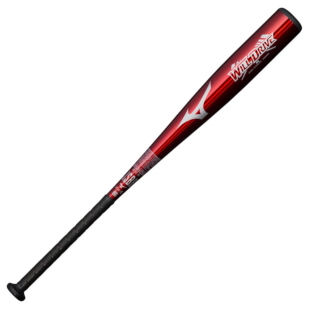 ミズノ（MIZUNO）（メンズ）軟式用バット 野球 一般 ウィルドライブ レッド 82cm/平均680g 1CJMR16482 62