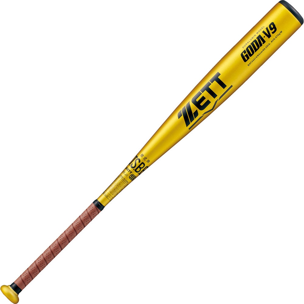 ゼット（ZETT）（メンズ）軟式用金属性バット 野球 GODA-V9 ゴーダV9 BAT34314-5337