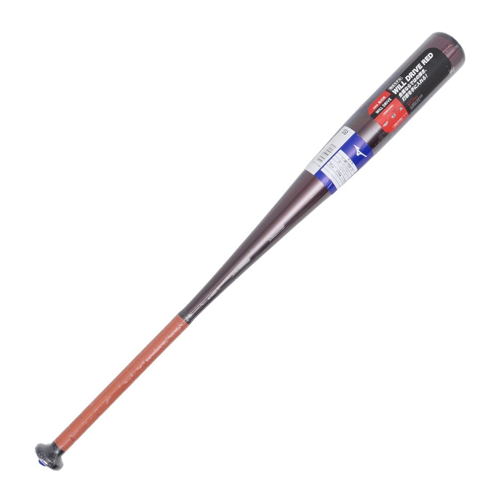 ミズノ（MIZUNO）（メンズ）軟式用金属製バット 野球 一般 ウィルドライブ レッド 84cm/平均700g 1CJMR17084 62