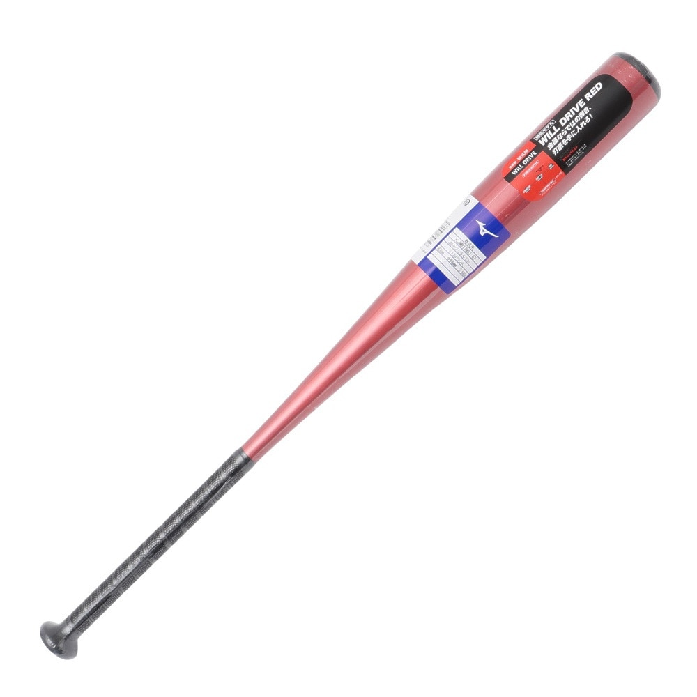 ミズノ（MIZUNO）（メンズ）軟式用金属バット 野球 一般 ウィルドライブ レッド ミドル 83cm/平均680g 1CJMR17983 62