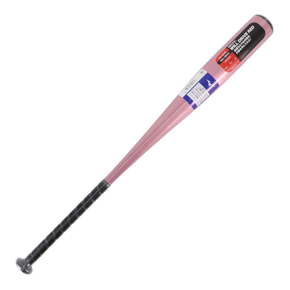 ミズノ（MIZUNO）（メンズ）軟式用金属製バット 野球 一般 ウィルドライブ レッド ミドル 84cm/平均700g 1CJMR17984 64