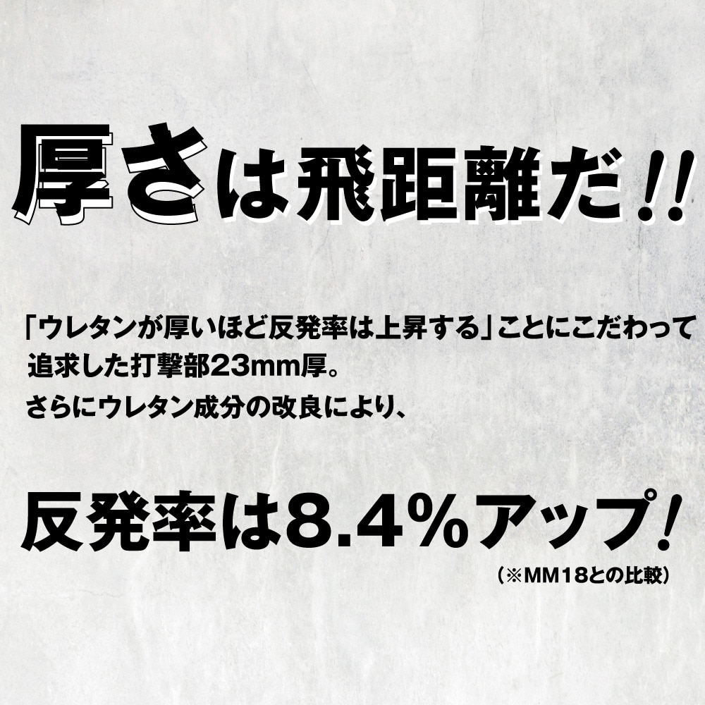 エスエスケイ（SSK）（メンズ）軟式用バット 野球 一般 MM23 83cm/平均700g SBB4037-9020-83