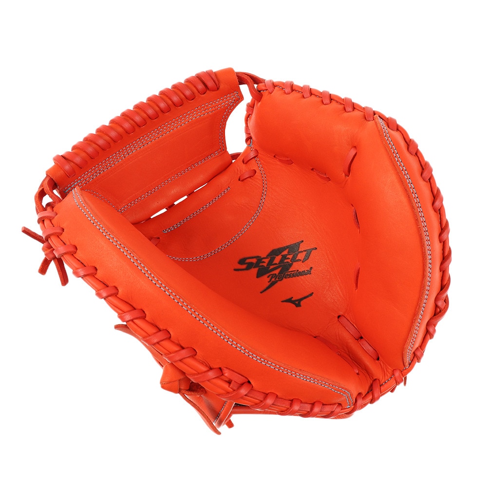 ミズノ（MIZUNO）（キッズ）少年軟式用グラブ キャッチャーミット 野球グローブ セレクトナインプロフェッショナル プレミアムモデル 1AJCY25810 52