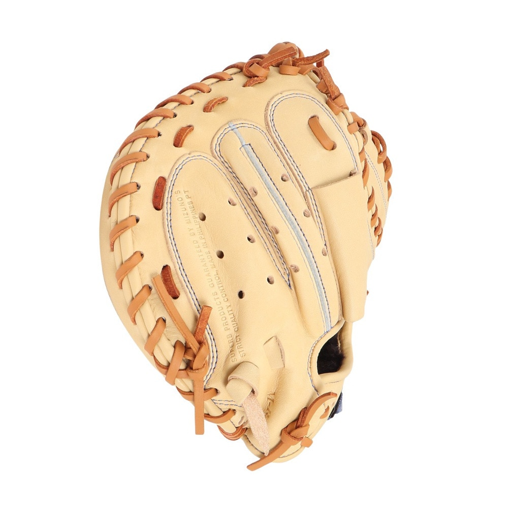 ミズノ（MIZUNO）（キッズ）少年軟式用グラブ 捕手用 野球グローブ ジュニア ウィルドライブ ブルー M-R型 1AJCY31600 8049