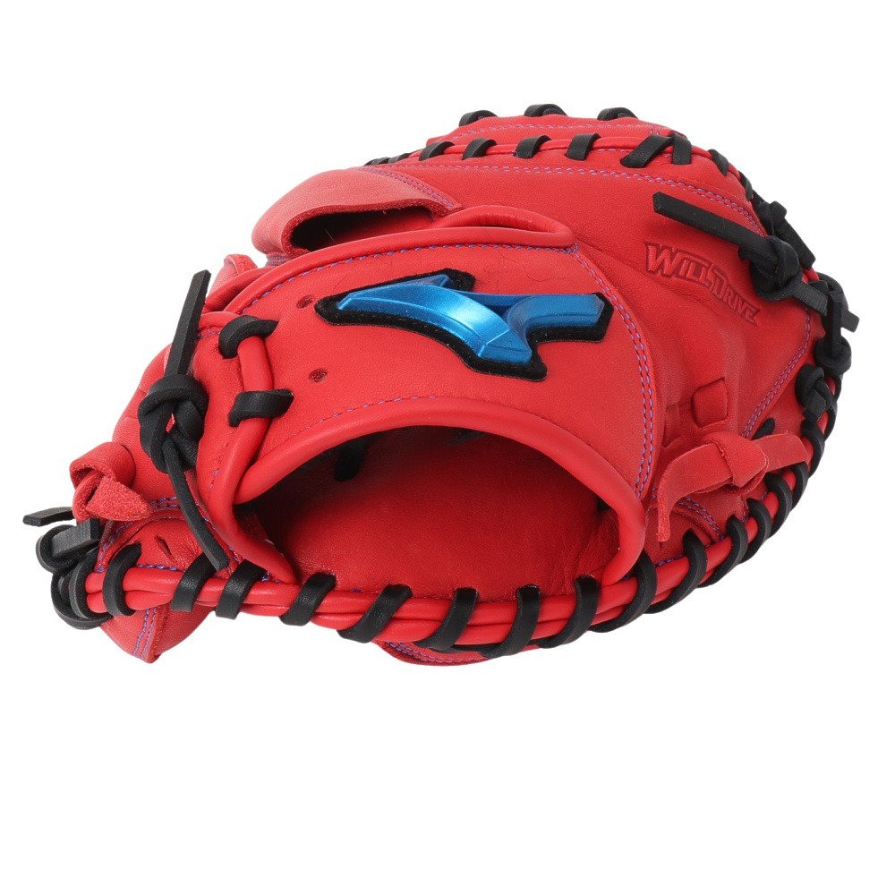 し*ま様  廃盤品　数量限定発売 ドット・デザイングローブ 赤と青２ ミズノ（MIZUNO）（キッズ）少年軟式用グラブ 捕手用 野球グローブ
