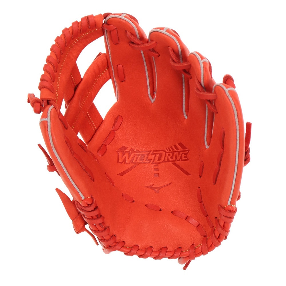 ミズノ（MIZUNO）（キッズ）少年軟式用グラブ オールラウンド用 野球グローブ ウィルドライブ レッド 小指2本入れ 23SS 1AJGY28610 52