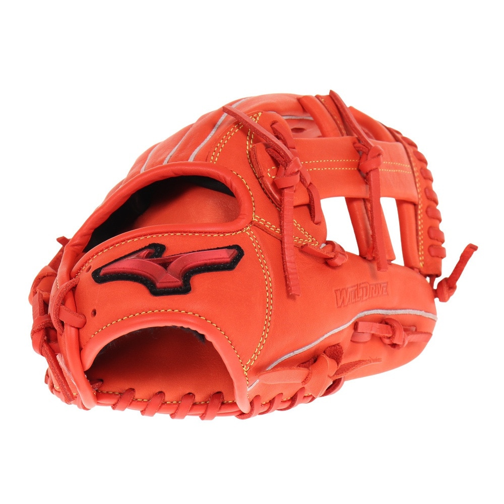 ミズノ（MIZUNO）（キッズ）少年軟式用グラブ オールラウンド用 野球グローブ ウィルドライブ レッド 小指2本入れ 23SS 1AJGY28610 52