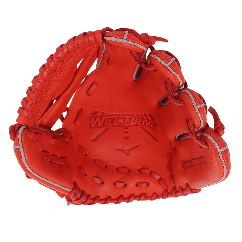 ミズノ（MIZUNO）（キッズ）少年軟式用グラブ オールラウンド用 野球グローブ ジュニア ウィルドライブ レッド WILL DRIVE 1AJGY30730 52