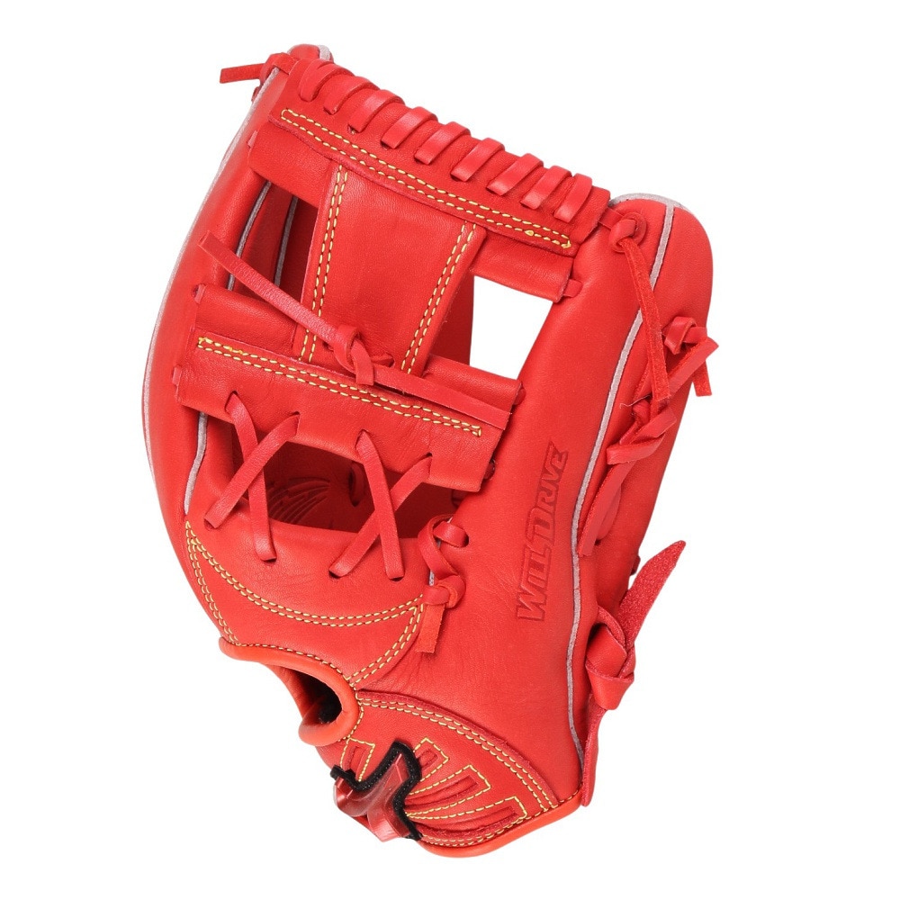 ミズノ（MIZUNO）（キッズ）少年軟式用グラブ オールラウンド用 野球 ジュニア ウィルドライブ レッド IBE 1AJGY32420 70