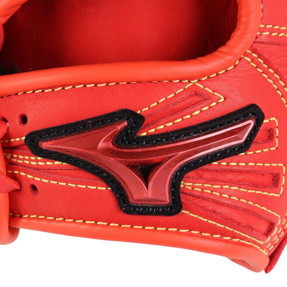 ミズノ（MIZUNO）（キッズ）少年軟式用グラブ オールラウンド用 野球 ジュニア ウィルドライブ レッド IBE 1AJGY32420 70