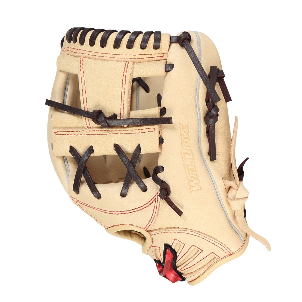 ミズノ（MIZUNO）（キッズ）少年軟式用グラブ オールラウンド用 野球グローブ ウィルドライブ RED IBE 1AJGY32420 8057