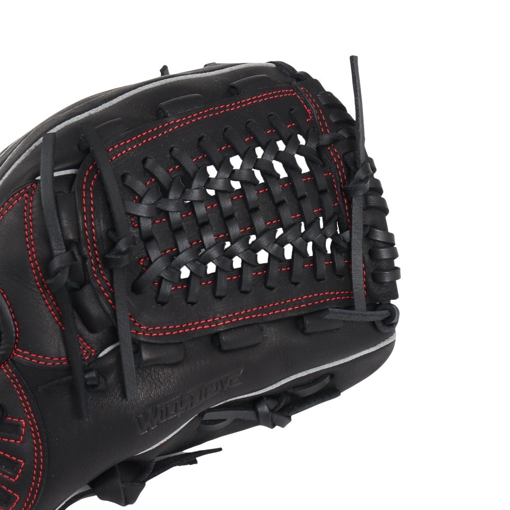 ミズノ（MIZUNO）（キッズ）少年軟式用グラブ オールラウンド用 野球グローブ ジュニア ウィルドライブ レッド IBE Lサイズ 1AJGY32430 09