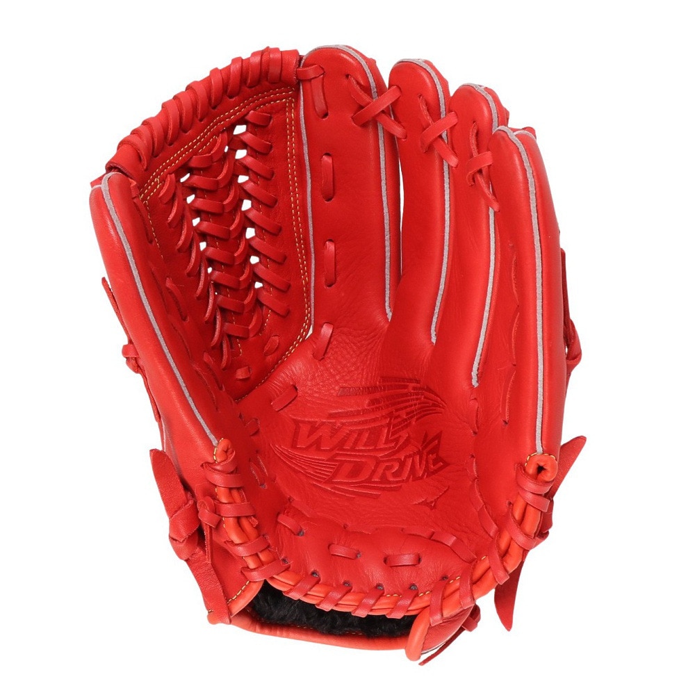 ミズノ（MIZUNO）（キッズ）少年軟式用グラブ オールラウンド用 野球 ジュニア ウィルドライブ レッド IBE 1AJGY32430 70
