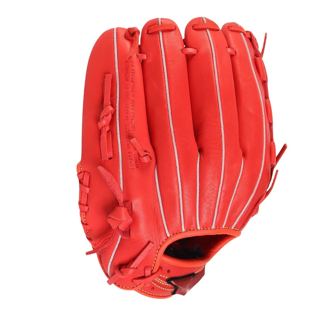 ミズノ（MIZUNO）（キッズ）少年軟式用グラブ オールラウンド用 野球 ジュニア ウィルドライブ レッド IBE 1AJGY32430 70