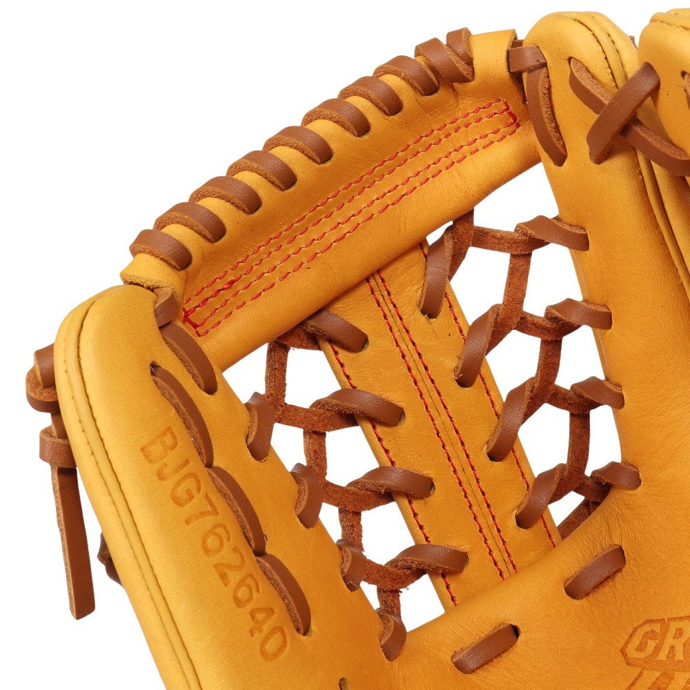 レザー 野球グローブ 右投げ用 黄褐色 ゼット（ZETT）（キッズ）少年軟式用グラブ オールラウンド用 野球